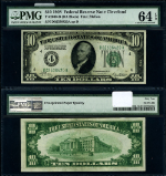 FR. 2000 D $10 1928 Federal Reserve Note Cleveland D-A Block Choice PMG CU64 EPQ