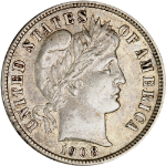 1908-S Barber Dime