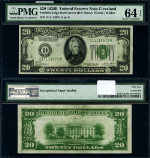 FR. 2052 D $20 1928-B Federal Reserve Note Cleveland D-A Block DGS Choice PMG CU64 EPQ