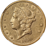 1890-CC Liberty Gold $20 NGC XF45 Nice Eye Appeal Nice Strike