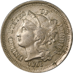 1865 Three (3) Cent Nickel