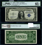 FR. 1608 $1 1935-A Silver Certificate Gem PMG CU65 EPQ