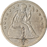 1860-O Seated Liberty Dollar F Details Decent Eye Appeal Nice Strike