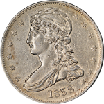 1838 Reeded Edge Bust Half Dollar Nice AU Details Nice Eye Appeal Strong Strike
