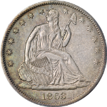 1863-S Seated Half Dollar Choice AU/BU Details Great Eye Appeal Strong Strike