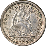 1853-P Seated Liberty Dime &#39;Arrows&#39; Nice BU Great Eye Appeal Strong Strike