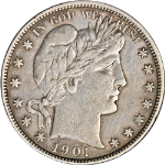 1901-O Barber Half Dollar Nice XF Nice Eye Appeal Nice Strike