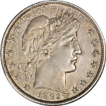 1892-S Barber Half Dollar Choice AU/BU Key Date Superb Eye Appeal Strong Strike