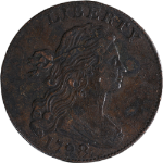 1798 Large Cent Choice XF+ Details S.166 R.1 Decent Eye Appeal Strong Strike