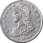 1834 Bust Half Dollar Small Date, Small Letters AU/BU Details 0-114 R.1
