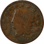 1831 Large Cent - Counterstamped &#39;J.O. Johnston&#39;