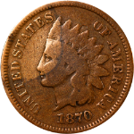 1870 Indian Cent - Cleaned