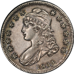 1834 Bust Half Dollar  Small Date, Small Letters Choice AU/BU Details 0-109 R.1