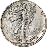 1929-S Walking Liberty Half Choice AU/BU Superb Eye Appeal Strong Strike