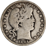 1894-S Barber Half Dollar