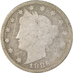 1886 Liberty V Nickel - Key Date