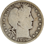1906-P Barber Half Dollar