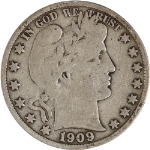 1909-S Barber Half Dollar