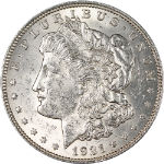 1921-P Morgan Silver Dollar - Error - Struck Through