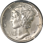 1927-P Mercury Dime CAC Sticker PCGS MS65 Superb Eye Appeal Strong Strike