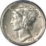 1928-P Mercury Dime CAC Sticker PCGS MS65 FB Great Eye Appeal Strong Strike