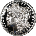 Morgan Dollar Proof 1 Ounce Silver Domed High Relief Osborne Mint - .999 COA