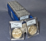 2008 Silver American Eagle $1 PCGS MS70 Blue Label - 20 Coin Lot