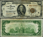 FR. 1890 D $100 1929 Federal Reserve Bank Note Cleveland D-A Block VF Discolor