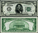 FR. 1950 D $5 1928 Federal Reserve Note Cleveland D-A Block XF+