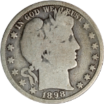 1898-O Barber Half Dollar - Bent?