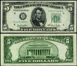 FR. 1961 D $5 1950 Federal Reserve Note Cleveland D-A Block CU Narrow