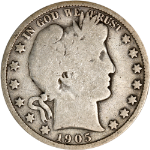1905-O Barber Half Dollar