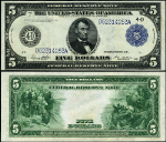 FR. 859 B $5 1914 Federal Reserve Note Cleveland XF