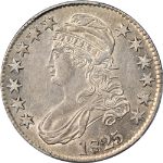 1825 Bust Half Dollar PCGS AU Details 0-117 R.4 Great Eye Appeal Strong Strike