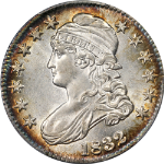 1832 Bust Half Dollar Small Letters PCGS MS62 0-103 R.1 Superb Eye Appeal
