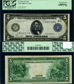 FR. 855 B $5 1914 Federal Reserve Note PCGS XF45 PPQ