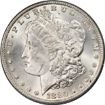 1880-CC Morgan Silver Dollar 8/7 Reverse of 78 PCGS MS64 Blast White