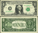 FR. 1913 B $1 1985 Federal Reserve Note B22880033J VF - Quad-Doubles