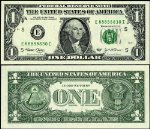 FR. 1928 E $1 2003 Federal Reserve Note E88888830I E-I Block Gem CU 6 of a Kind