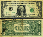 FR. 1900 F* $1 1963 Federal Reserve Note F11111245* F-* Block VF Star 5 of Kind