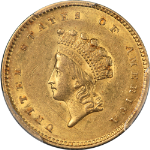1854 Type 2 Liberty Gold $1 PCGS AU55 Nice Eye Appeal Strong Strike