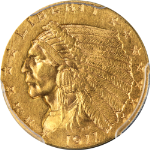 1911-P Indian Gold $2.50 PCGS MS62 Nice Eye Appeal Nice Strike