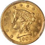 1906 Liberty Gold $2.50 PCGS MS63 Great Eye Appeal Strong Strike