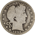 1893-P Barber Half Dollar