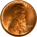 1934-P Lincoln Cent - Choice+