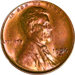 1936-S Lincoln Cent - Choice+