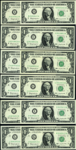 FR. 1900 A-L $1 1963 Federal Reserve Note Choice CU+ - 12 Note District Set