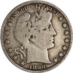 1898-P Barber Half Dollar