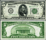 FR. 1952 D $5 1928-B Federal Reserve Note Cleveland D-A Block CU
