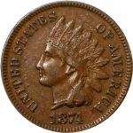 1874 Indian Cent